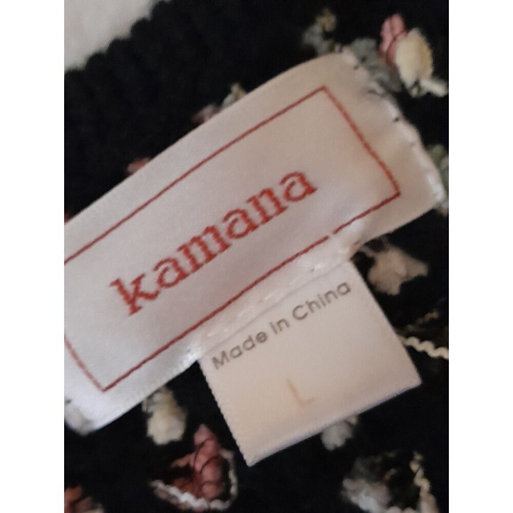 Kamana Womens Chunky Patchwork Fuzzy Long Pullover Tunic Sweater Size Large - Picture 6 of 10